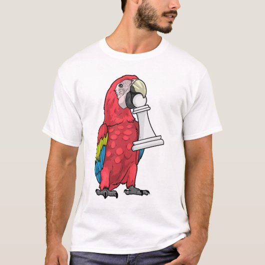 T-shirt Pièce d'échecs Parrot Pion Échecs (Devant)