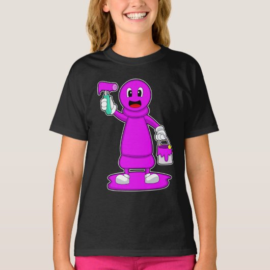 T-shirt Pièce d'échecs Peintre d'échecs (Devant)