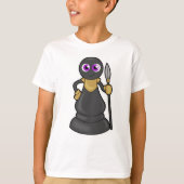 T-shirt Pièce d'échecs Pion à l'échec avec Spear (Devant)