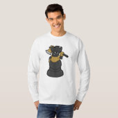 T-shirt Pièce d'échecs Roche à l'échec avec Ax (Devant entier)