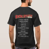 T-shirt Pièce en t 2009 officielle de concert de (Dos)