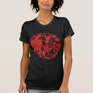 T-shirt Pièce en t 2017 de la femme B d'année de coq de