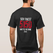 T-shirt pièce en t 5150 noire (Dos)