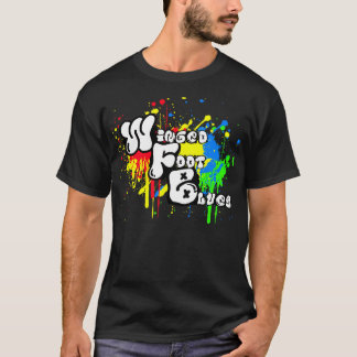 T-shirt Pièce en t à ailes de graffiti de bleus de pied
