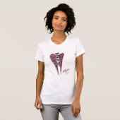 T-shirt Pièce en t Aflutter de coeurs (Devant entier)