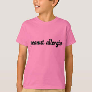 T-shirt Pièce en t allergique d'arachide