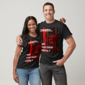T-shirt Pièce en t amicale végétarienne de zombis (Unisexe)