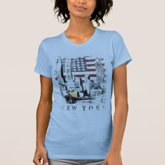 T-shirt Pièce en t avec New York Skyscrape au-dessus de