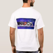 T-shirt Pièce en t blanche/bleue de logo de Kr - (Dos)