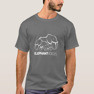 T-shirt Pièce en t blanche de logo d'ElephantVoices