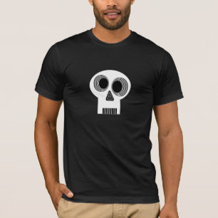 T-shirt Pièce en t blanche hypnotisée de crâne