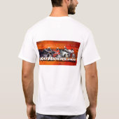 T-shirt Pièce en t blanche/orange de logo de Kr (Dos)