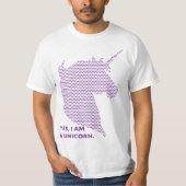 T-shirt Pièce en t blanche/pourpre de licorne (Devant)
