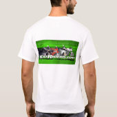 T-shirt Pièce en t blanche/vert clair de logo de Kr (Dos)