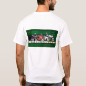 T-shirt Pièce en t blanche/vert-foncé de logo de Kr (Dos)