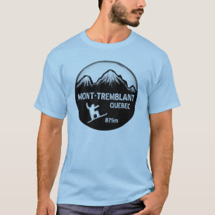 T-shirt Pièce en t bleue de types d'art de surf des neiges