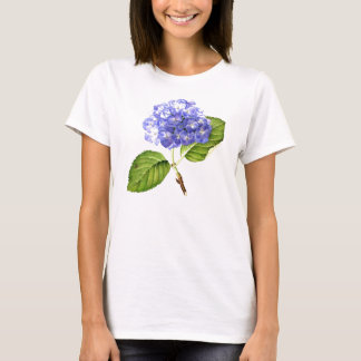 T-shirt Pièce en t bleue d'hortensia