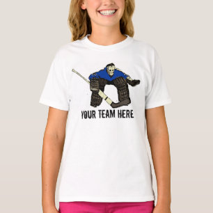 T-shirt Pièce en t bleue personnalisable de filles de