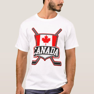 T-shirt Pièce en t canadienne de logo d'hockey
