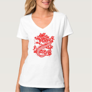 T-shirt Pièce en t chinoise de dragon