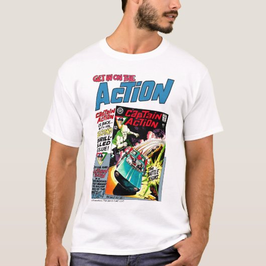 T-shirt Pièce en t classique d'annonce d'action (Devant)