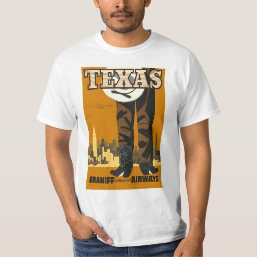 T-shirt Pièce en t classique d'annonce de voyage du Texas (Devant)
