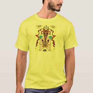 T-shirt Pièce en t craintive de symétrie (couleur)