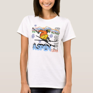 T-shirt Pièce en t d'altitude de ski d'Aspen le Colorado