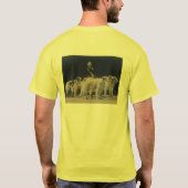 T-shirt Pièce en t de barzoï d'écrasement de pêche (Dos)