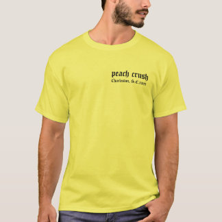 T-shirt Pièce en t de barzoï d'écrasement de pêche