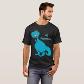 T-shirt Pièce en t de base de Papasaur - obscurité (Devant entier)