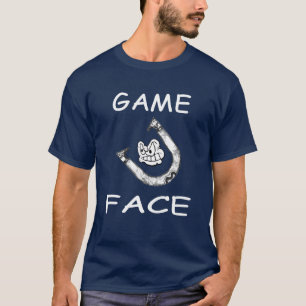 T-shirt Pièce en t de base de visage de jeu de fers à