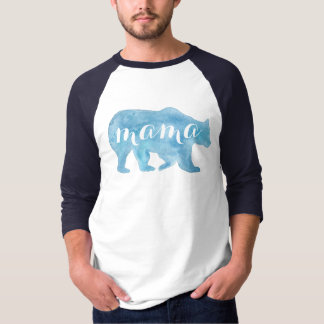 T-shirt Pièce en t de Baseball de maman Bear Watercolor