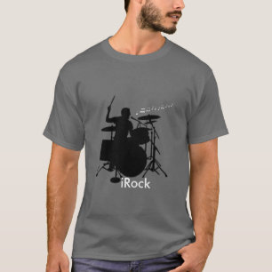 T-shirt pièce en t de batteur d'iRock