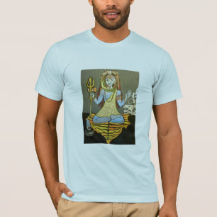 T-shirt Pièce en t de Bhairava Shiva des hommes bleu-clai