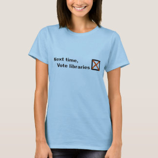 T-shirt Pièce en t de bibliothèques de vote