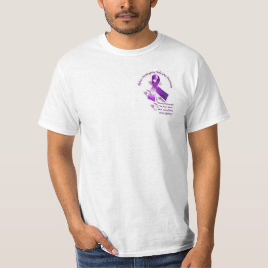 T-shirt Pièce en t de blanc de álpha-1-antitrypsine (Devant)