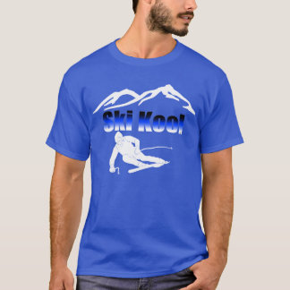 T-shirt Pièce en t de bleu royal de Kool de ski