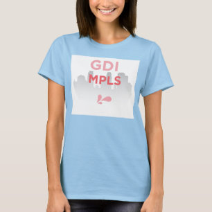 T-shirt Pièce en t de burn-out d'horizon de GDI MPLS