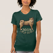 T-shirt Pièce en t de camouflage de l'année 2018 de chien (Devant)