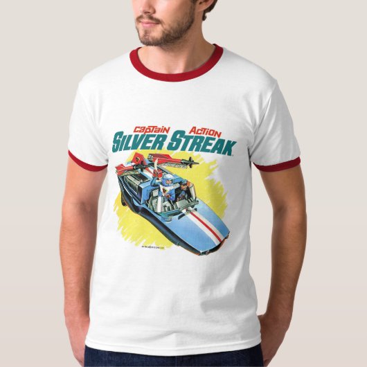 T-shirt Pièce en t de capitaine Action Silver Streak (Devant)