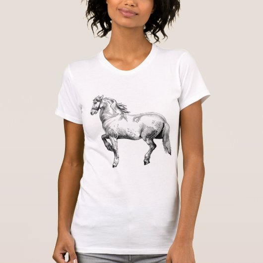 T-shirt Pièce en t de cheval blanc (Devant)