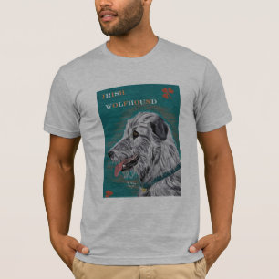 T-shirt Pièce en t de chien-loup irlandais