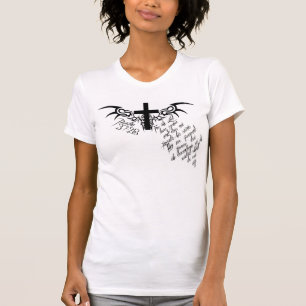 T-shirt Pièce en t de chrétien de croix de 37:28 de psaume
