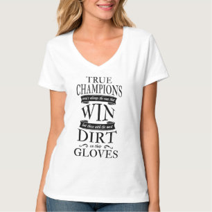 T-shirt Pièce en t de citation de champions de gardien de