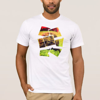 T-shirt Pièce en t de collage de tortue