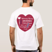 T-shirt Pièce en t de conscience de fibrose pulmonaire (Dos)