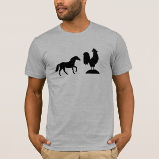 T-shirt Pièce en t de coq de cheval