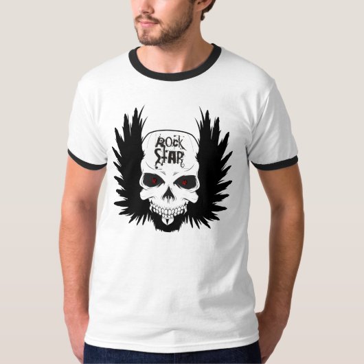 T-shirt Pièce en t de crâne de RockStar (Devant)
