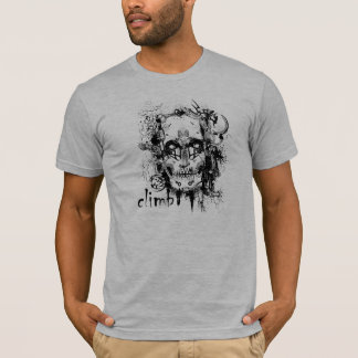 T-shirt Pièce en t de crâne d'escalade de roche